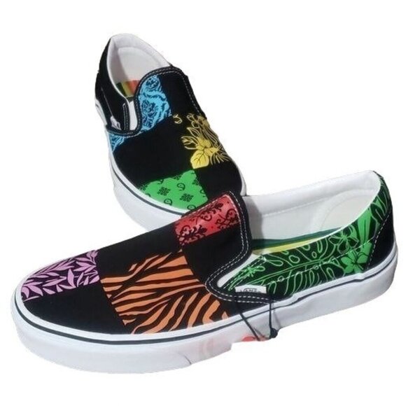 New Vans Slip On Crayola Sneakers Deadstock Wearable Art Indie Alt Skater Artsy - Picture 2 of 8